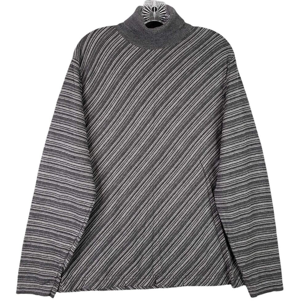 Lord & Taylor Men’s Size Large Italian Merino Wool Gray Sweater Turtleneck LS